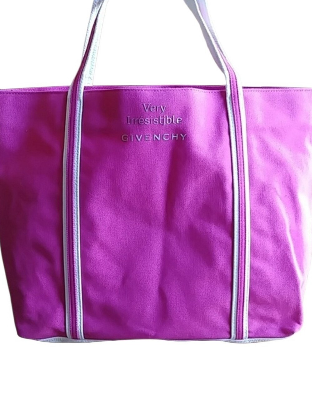 Givenchy pink canvas tote shoulder purse travel shopping beach bag